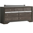 Pemberly Row Set of 2 Modern Wood Dresser and Mirror in Gray