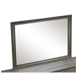 Pemberly Row Set of 2 Modern Wood Dresser and Mirror in Gray
