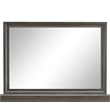 Pemberly Row Set of 2 Modern Wood Dresser and Mirror in Gray