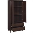 Pemberly Row Transitional Wood 2-Door Accent Storage Cabinet in Tobacco