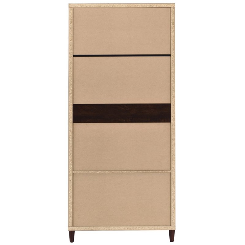 Pemberly Row Transitional Wood 2-Door Accent Storage Cabinet in Tobacco