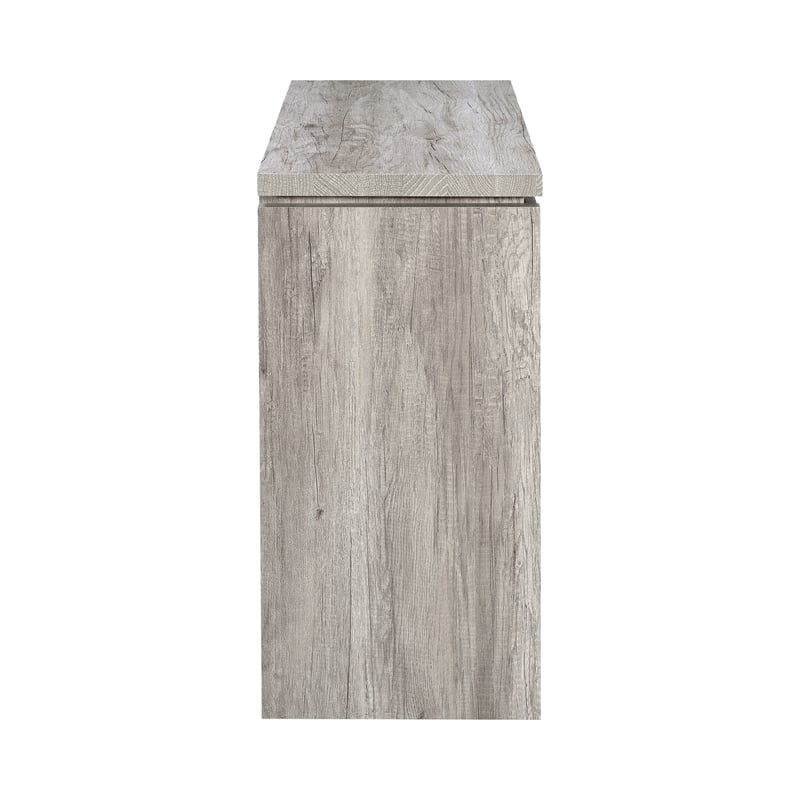 Pemberly Row Transitional Wood 2-Door Accent Cabinet with Metal Details in Gray