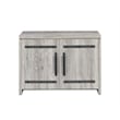Pemberly Row Transitional Wood 2-Door Accent Cabinet with Metal Details in Gray