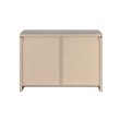 Pemberly Row Transitional Wood 2-Door Accent Cabinet with Metal Details in Gray