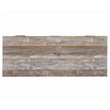 Pemberly Row 4-drawer Farmhouse Wood Office Desk in Weathered Oak and Black