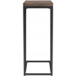 Pemberly Row Contemporary Rectangular Wood Top Accent Table in Tobacco