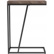 Pemberly Row Contemporary Rectangular Wood Top Accent Table in Tobacco