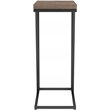 Pemberly Row Contemporary Rectangular Wood Top Accent Table in Tobacco