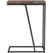 Pemberly Row Contemporary Rectangular Wood Top Accent Table in Tobacco