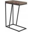 Pemberly Row Contemporary Rectangular Wood Top Accent Table in Tobacco