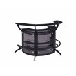 Pemberly Row Contemporary Metal 3-Piece Curved Bar Unit Set in Black