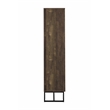 Pemberly Row Farmhouse Wood 2-Door Accent Storage Cabinet with Metal Base in Oak