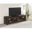 Pemberly Row Wood TV Stand with Glass Door for TVs up to 85