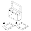Pemberly Row 3-Drawer Wood & Glass Vanity Desk with LED Lighting in Gray