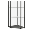 Pemberly Row Modern Glass Shelf Curio Cabinet Clear and Black