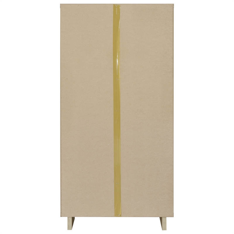 Pemberly Row Coastal 65-inch 6-shelf Wood Bookcase White and Distressed Pine