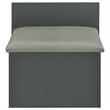 Pemberly Row 3-Drawer Engineered Wood Makeup Vanity and Stool Set in Gray