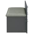 Pemberly Row 3-Drawer Engineered Wood Makeup Vanity and Stool Set in Gray