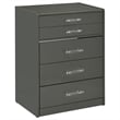 Pemberly Row 3-Drawer Engineered Wood Makeup Vanity and Stool Set in Gray