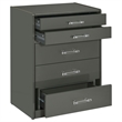 Pemberly Row 3-Drawer Engineered Wood Makeup Vanity and Stool Set in Gray
