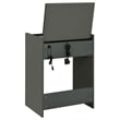 Pemberly Row 3-Drawer Engineered Wood Makeup Vanity and Stool Set in Gray