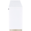 Pemberly Row 2-Door Wood Storage Credenza in White and Distressed Pine