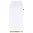 Pemberly Row 2-Door Wood Storage Credenza in White and Distressed Pine