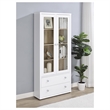 Pemberley Row Wood White Cabinet Rectangular Adjustable Shelves 70.75