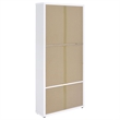 Pemberley Row Wood White Cabinet Rectangular Adjustable Shelves 70.75