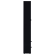Pemberly Row 4-Shelf Glass Door Tall Wood Cabinet with Drawers in Black