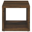 Pemberly Row Farmhouse Square Engineered Wood Side End Table in Brown