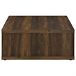 Pemberly Row Farmhouse Square Engineered Wood Coffee Table in Brown