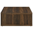 Pemberly Row Farmhouse Square Engineered Wood Coffee Table in Brown