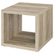Pemberly Row Farmhouse Square Engineered Wood Side End Table in Brown