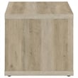 Pemberly Row Farmhouse Square Engineered Wood Side End Table in Brown