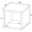 Pemberly Row Farmhouse Square Engineered Wood Side End Table in Brown