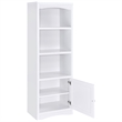 Pemberly Row Transitional 3-Shelf Engineered Wood Media Tower in White