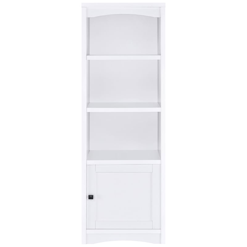 Pemberly Row Transitional 3-Shelf Engineered Wood Media Tower in White