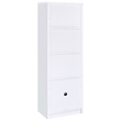 Pemberly Row Transitional 3-Shelf Engineered Wood Media Tower in White