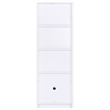Pemberly Row Transitional 3-Shelf Engineered Wood Media Tower in White