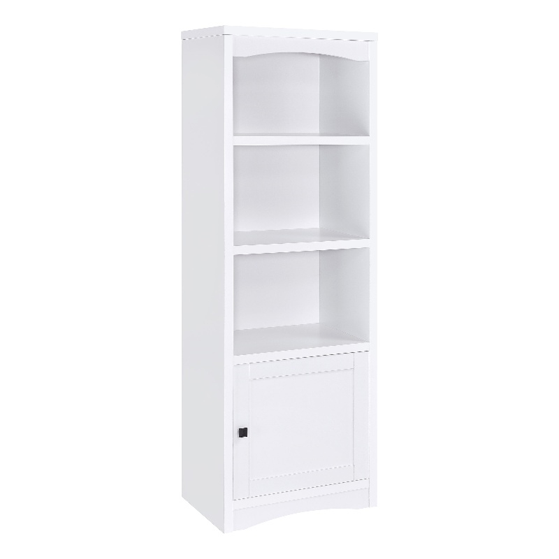 Pemberly Row Transitional 3-Shelf Engineered Wood Media Tower in White