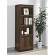 Pemberly Row Transitional 3-Shelf Engineered Wood Media Tower in Brown