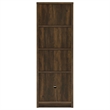 Pemberly Row Transitional 3-Shelf Engineered Wood Media Tower in Brown