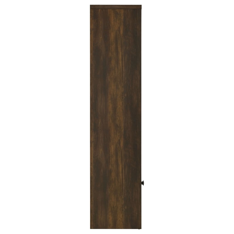 Pemberly Row Transitional 3-Shelf Engineered Wood Media Tower in Brown