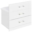 Pemberly Row 3-Drawer Engineered Wood Makeup Vanity and Stool Set in White