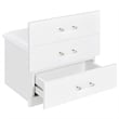 Pemberly Row 3-Drawer Engineered Wood Makeup Vanity and Stool Set in White