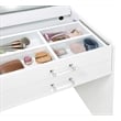 Pemberly Row 3-Drawer Engineered Wood Makeup Vanity and Stool Set in White