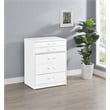 Pemberly Row 3-Drawer Engineered Wood Makeup Vanity and Stool Set in White
