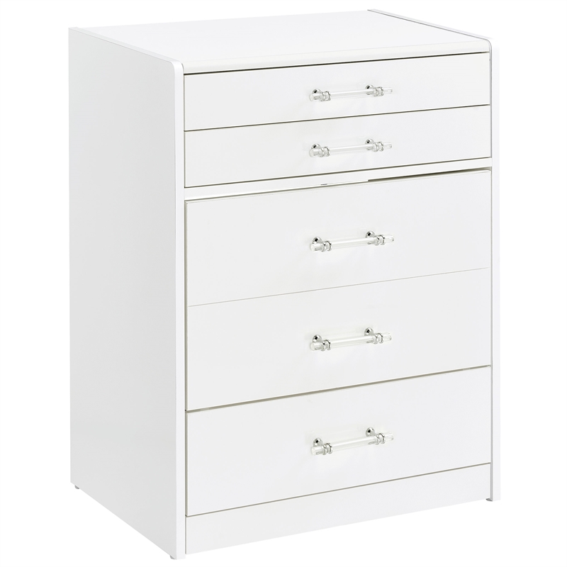 Pemberly Row 3-Drawer Engineered Wood Makeup Vanity and Stool Set in White