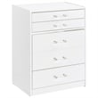 Pemberly Row 3-Drawer Engineered Wood Makeup Vanity and Stool Set in White